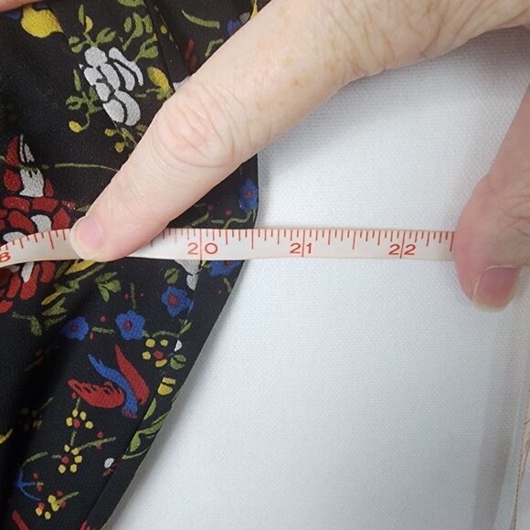 Madewell Sheer Sleeve Ruffle Wrap Dress in Finch Floral M - Picture 6 of 7